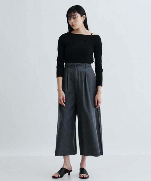 GALLEST / ギャレスト ショート・ハーフ・半端丈パンツ | 【セットアップ可能】ダンガリータックフレアパンツ | 詳細15