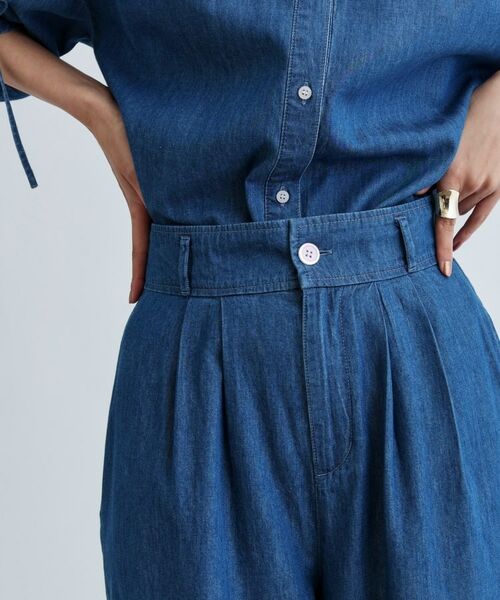 GALLEST / ギャレスト ショート・ハーフ・半端丈パンツ | 【セットアップ可能】ダンガリータックフレアパンツ | 詳細6