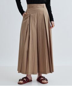 GALLEST / ギャレスト ショート・ハーフ・半端丈パンツ | 【セットアップ可能】ペーパーライクタックフレアパンツ