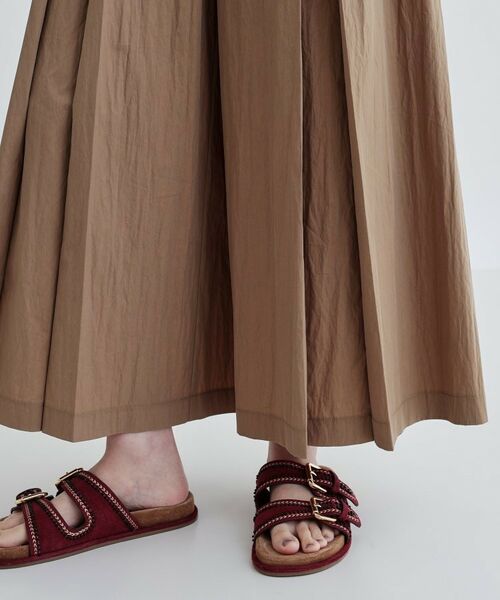 GALLEST / ギャレスト ショート・ハーフ・半端丈パンツ | 【セットアップ可能】ペーパーライクタックフレアパンツ | 詳細10