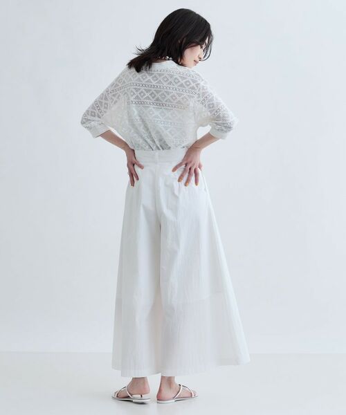 GALLEST / ギャレスト ショート・ハーフ・半端丈パンツ | 【セットアップ可能】ペーパーライクタックフレアパンツ | 詳細13