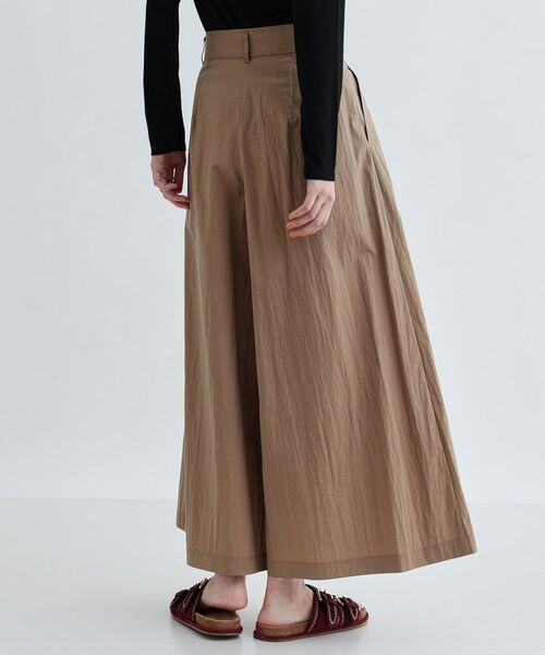 GALLEST / ギャレスト ショート・ハーフ・半端丈パンツ | 【セットアップ可能】ペーパーライクタックフレアパンツ | 詳細7