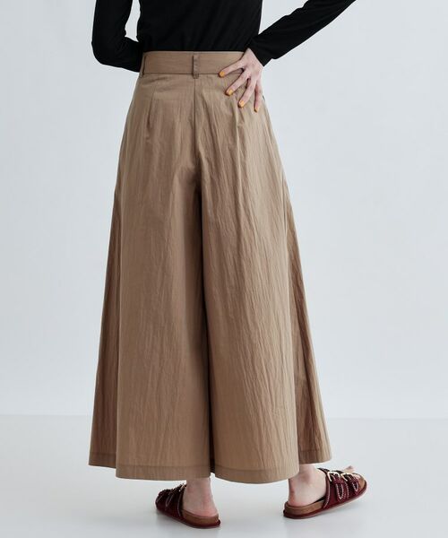 GALLEST / ギャレスト ショート・ハーフ・半端丈パンツ | 【セットアップ可能】ペーパーライクタックフレアパンツ | 詳細8