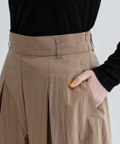 GALLEST / ギャレスト ショート・ハーフ・半端丈パンツ | 【セットアップ可能】ペーパーライクタックフレアパンツ | 詳細9