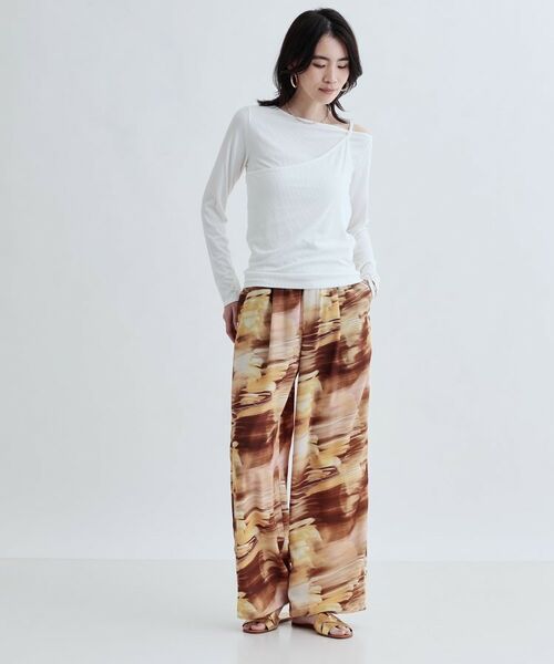 GALLEST / ギャレスト パンツ | プリントイージーワイドストレートパンツ | 詳細6