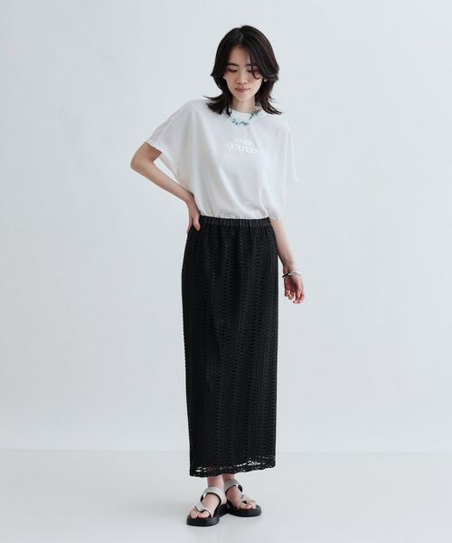 GALLEST / ギャレスト シャツ・ブラウス | ジョーゼットロゴブラウスTシャツ | 詳細1