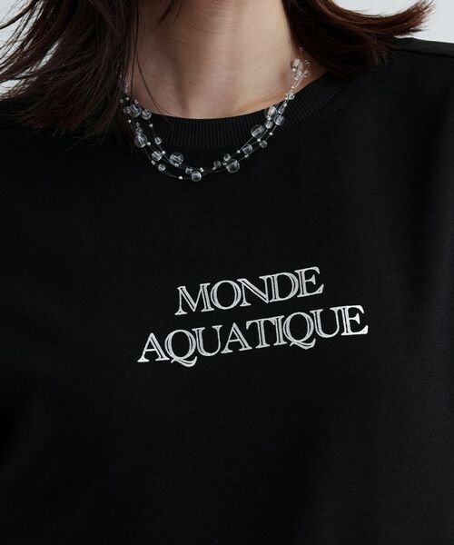 GALLEST / ギャレスト シャツ・ブラウス | ジョーゼットロゴブラウスTシャツ | 詳細10