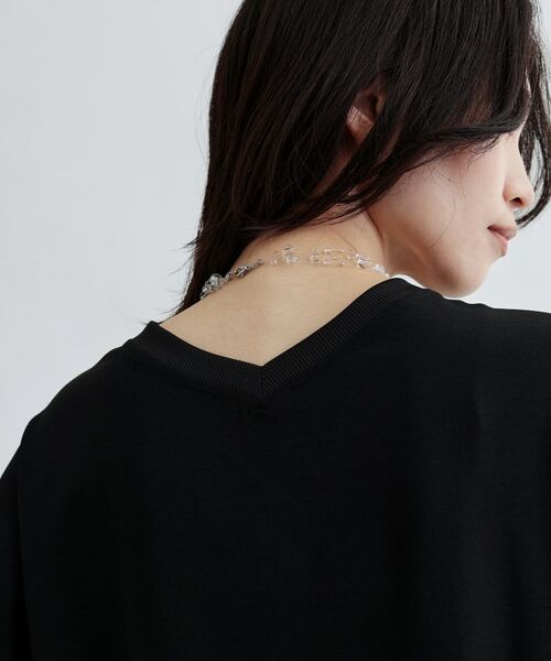 GALLEST / ギャレスト シャツ・ブラウス | ジョーゼットロゴブラウスTシャツ | 詳細11