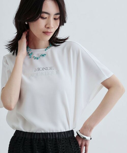 GALLEST / ギャレスト シャツ・ブラウス | ジョーゼットロゴブラウスTシャツ | 詳細2