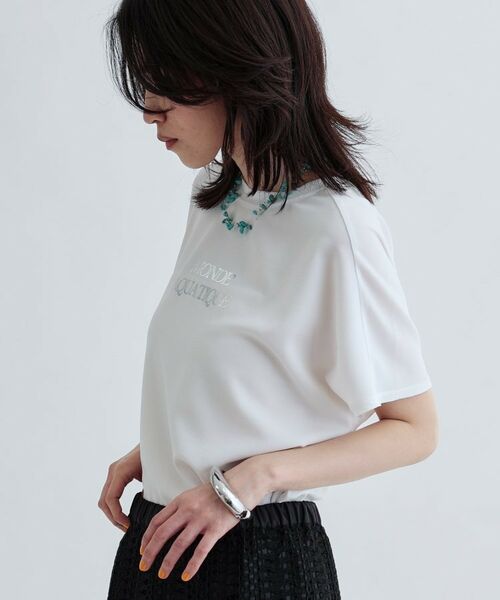 GALLEST / ギャレスト シャツ・ブラウス | ジョーゼットロゴブラウスTシャツ | 詳細4