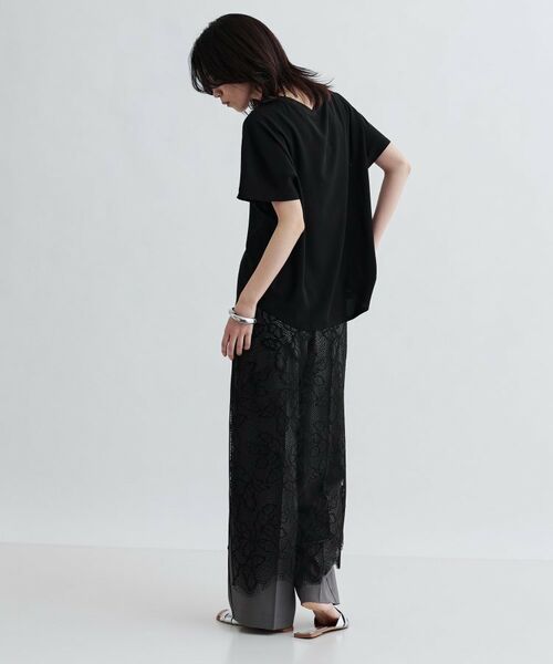 GALLEST / ギャレスト シャツ・ブラウス | ジョーゼットロゴブラウスTシャツ | 詳細8