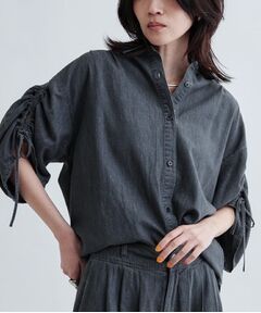 GALLEST / ギャレスト シャツ・ブラウス | 【セットアップ可能】シャーリングスリーブダンガリーシャツ