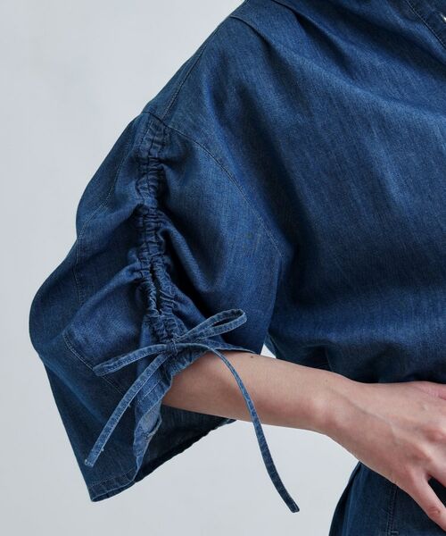 GALLEST / ギャレスト シャツ・ブラウス | 【セットアップ可能】シャーリングスリーブダンガリーシャツ | 詳細11