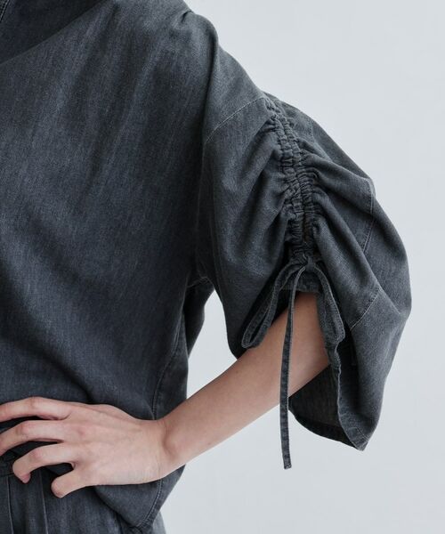 GALLEST / ギャレスト シャツ・ブラウス | 【セットアップ可能】シャーリングスリーブダンガリーシャツ | 詳細6