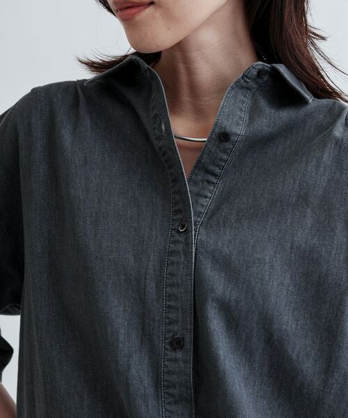 GALLEST / ギャレスト シャツ・ブラウス | 【セットアップ可能】シャーリングスリーブダンガリーシャツ | 詳細7