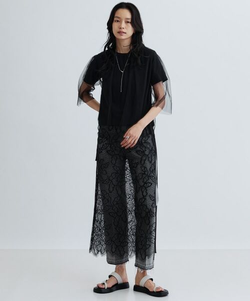 GALLEST / ギャレスト カットソー | レイヤードチュールトップス | 詳細1