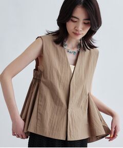 GALLEST / ギャレスト シャツ・ブラウス | 【セットアップ可能】ペーパーライクジレブラウス