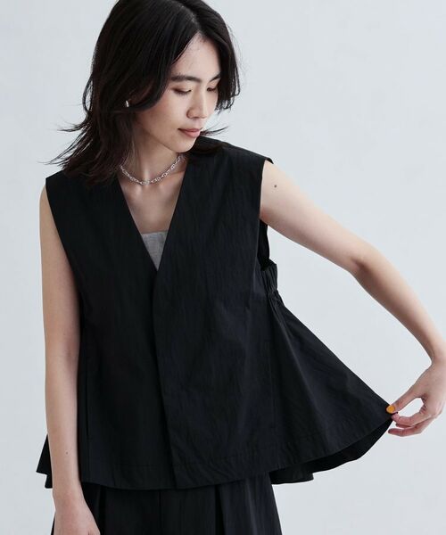 GALLEST / ギャレスト シャツ・ブラウス | 【セットアップ可能】ペーパーライクジレブラウス | 詳細10