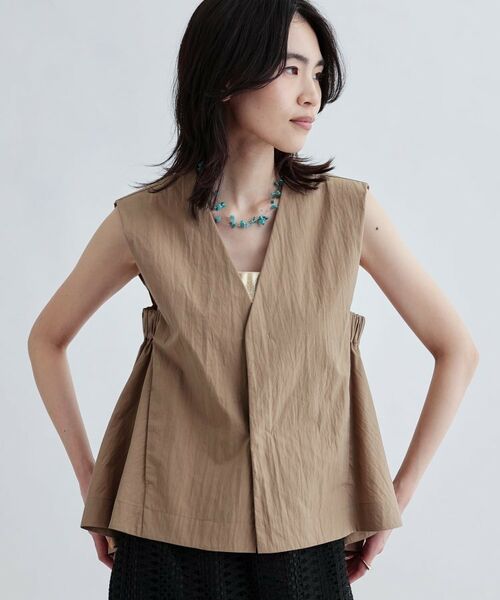 GALLEST / ギャレスト シャツ・ブラウス | 【セットアップ可能】ペーパーライクジレブラウス | 詳細3