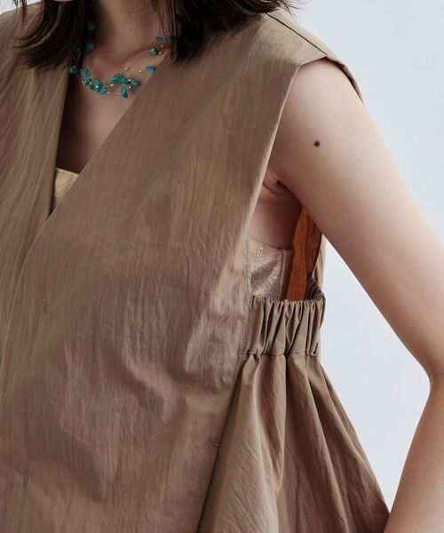 GALLEST / ギャレスト シャツ・ブラウス | 【セットアップ可能】ペーパーライクジレブラウス | 詳細6