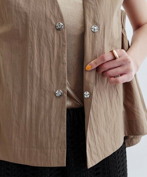 GALLEST / ギャレスト シャツ・ブラウス | 【セットアップ可能】ペーパーライクジレブラウス | 詳細7