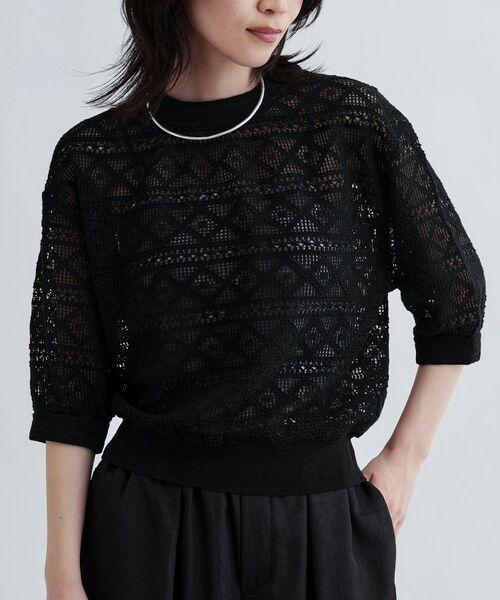 GALLEST/ギャレスト レースプルオーバー ブラック(019) 38(M) GALLEST/ギャレスト レースプルオーバー ブラック(019) 38(M)