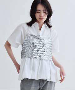 GALLEST / ギャレスト シャツ・ブラウス | バルーンペプラムハーフ袖ブラウス