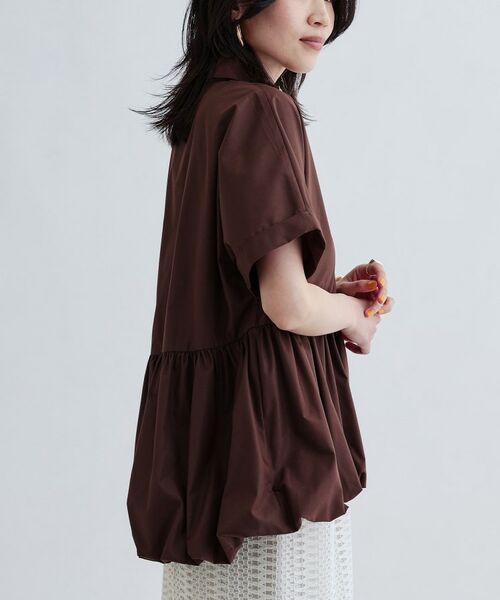 GALLEST / ギャレスト シャツ・ブラウス | バルーンペプラムハーフ袖ブラウス | 詳細10
