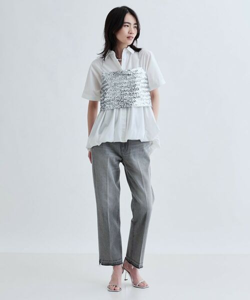 GALLEST / ギャレスト シャツ・ブラウス | バルーンペプラムハーフ袖ブラウス | 詳細2