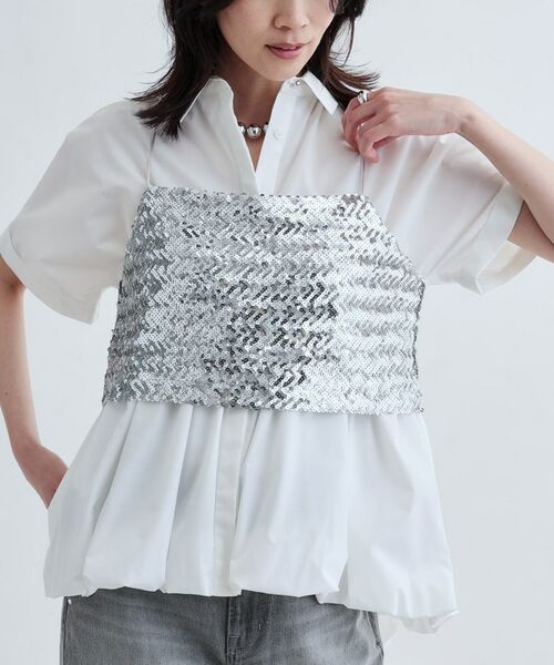 GALLEST / ギャレスト シャツ・ブラウス | バルーンペプラムハーフ袖ブラウス | 詳細3