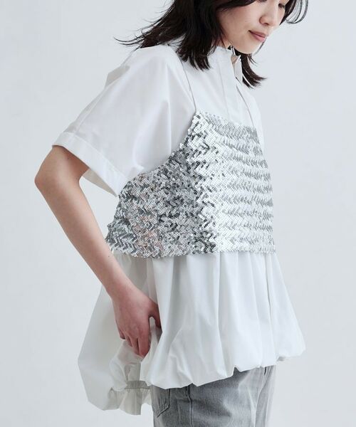 GALLEST / ギャレスト シャツ・ブラウス | バルーンペプラムハーフ袖ブラウス | 詳細4