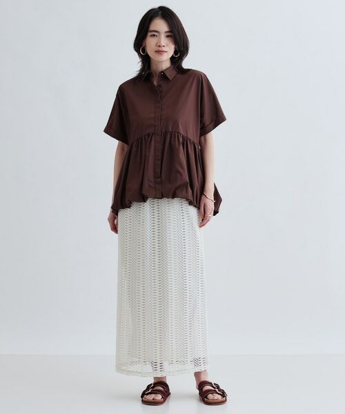 GALLEST / ギャレスト シャツ・ブラウス | バルーンペプラムハーフ袖ブラウス | 詳細7