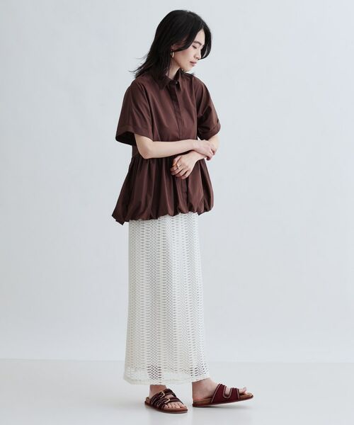 GALLEST / ギャレスト シャツ・ブラウス | バルーンペプラムハーフ袖ブラウス | 詳細8