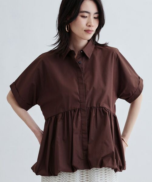 GALLEST / ギャレスト シャツ・ブラウス | バルーンペプラムハーフ袖ブラウス | 詳細9