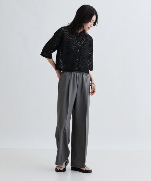 GALLEST / ギャレスト シャツ・ブラウス | ハーフスリーブレースポロ | 詳細1