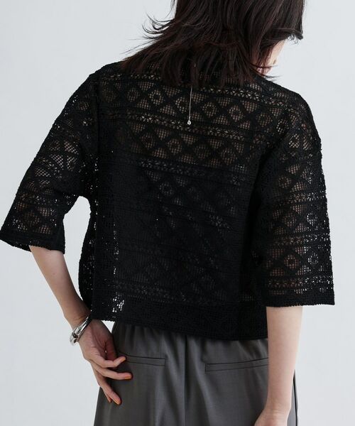 GALLEST / ギャレスト シャツ・ブラウス | ハーフスリーブレースポロ | 詳細4