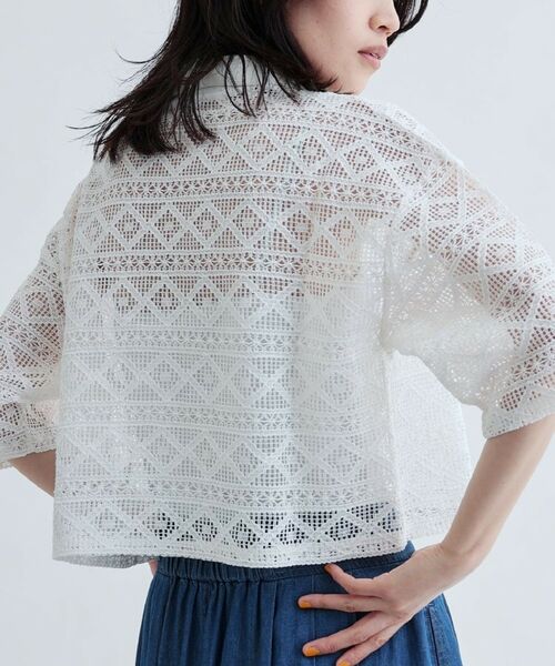 GALLEST / ギャレスト シャツ・ブラウス | ハーフスリーブレースポロ | 詳細9