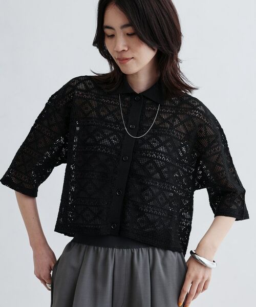 GALLEST/ギャレスト ハーフスリーブレースポロ ブラック(019) 38(M) GALLEST/ギャレスト ハーフスリーブレースポロ ブラック(019) 38(M)