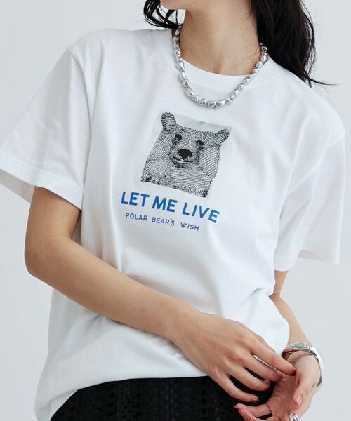 GALLEST/ギャレスト 【ANGE IN DISGUISE】LET ME LIVE プリントTシャツ ホワイト(001) 38 GALLEST/ギャレスト 【ANGE IN DISGUISE】LET ME LIVE プリントTシャツ ホワイト(001) 38