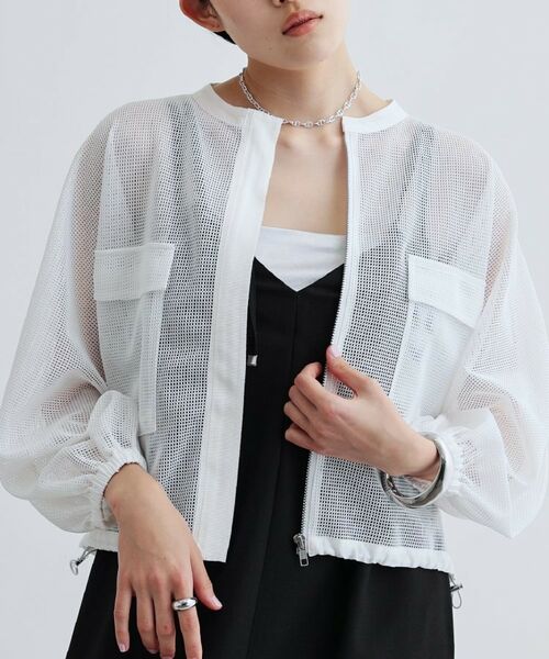 GALLEST/ギャレスト スピンドルメッシュブルゾン ホワイト(001) 38(M) GALLEST/ギャレスト スピンドルメッシュブルゾン ホワイト(001) 38(M)