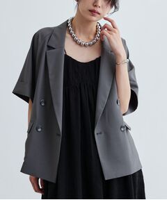 GALLEST / ギャレスト テーラードジャケット | 【セットアップ対応】イージーダブルブレスト半袖ジャケット