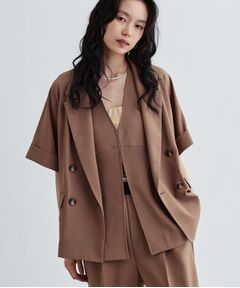 GALLEST / ギャレスト テーラードジャケット | 【セットアップ対応】イージーダブルブレスト半袖ジャケット