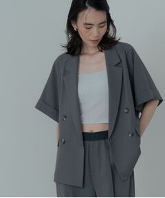 GALLEST / ギャレスト テーラードジャケット | 【セットアップ対応】イージーダブルブレスト半袖ジャケット