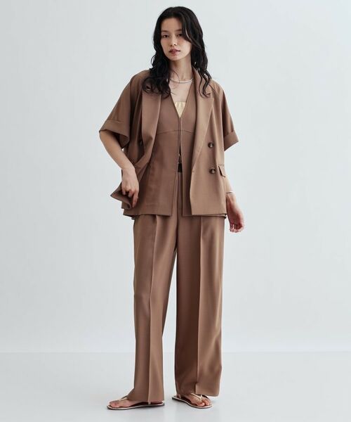 GALLEST / ギャレスト テーラードジャケット | 【セットアップ対応】イージーダブルブレスト半袖ジャケット | 詳細14