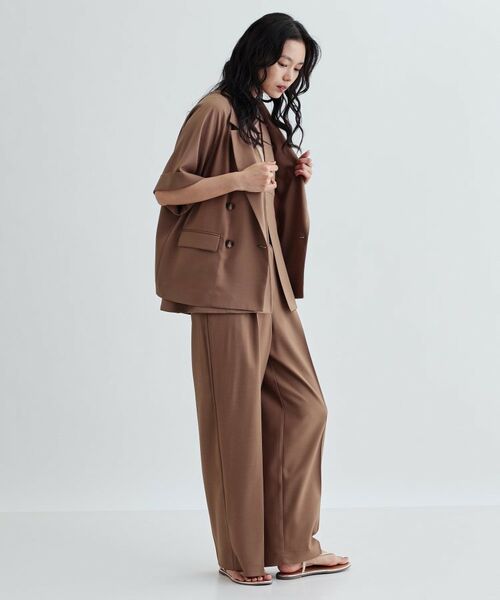 GALLEST / ギャレスト テーラードジャケット | 【セットアップ対応】イージーダブルブレスト半袖ジャケット | 詳細15