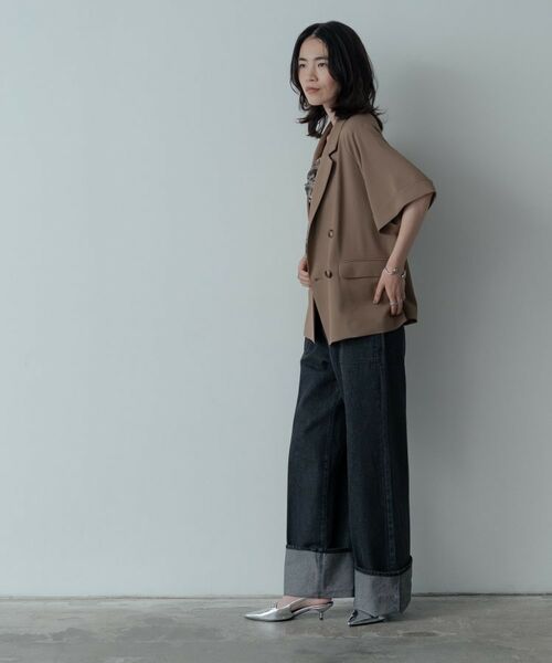 GALLEST / ギャレスト テーラードジャケット | 【セットアップ対応】イージーダブルブレスト半袖ジャケット | 詳細2