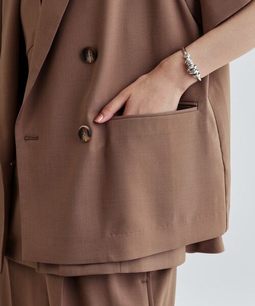 GALLEST / ギャレスト テーラードジャケット | 【セットアップ対応】イージーダブルブレスト半袖ジャケット | 詳細21