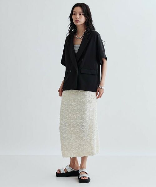 GALLEST / ギャレスト テーラードジャケット | 【セットアップ対応】イージーダブルブレスト半袖ジャケット | 詳細25