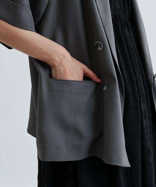 GALLEST / ギャレスト テーラードジャケット | 【セットアップ対応】イージーダブルブレスト半袖ジャケット | 詳細28
