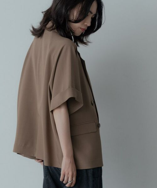 GALLEST / ギャレスト テーラードジャケット | 【セットアップ対応】イージーダブルブレスト半袖ジャケット | 詳細4